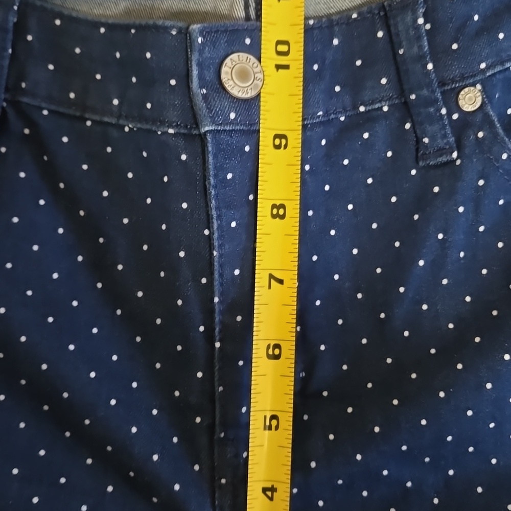 Talbots Flawless Slim Ankle Dot Denim Jeans 10P - Picture 10 of 14
